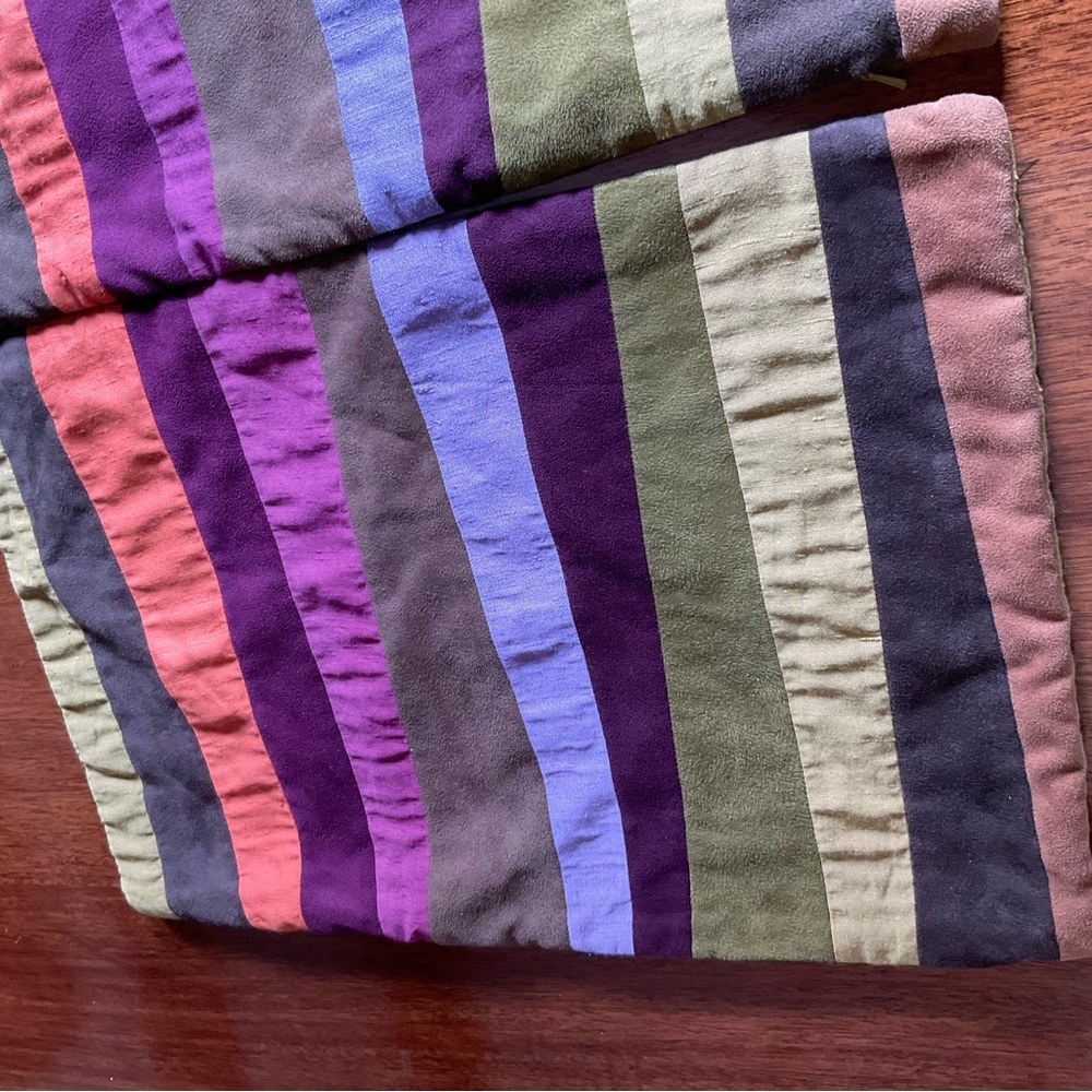 Crate & Barrel Angle lumbar pillow cases set of 2 colorful.zippers.